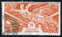 N°39-1946-INDOCHINE-VICTOIRE AILEE-80C-BRUN ORANGE