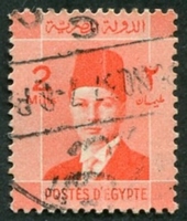 N°0188-1937-EGYPTE-ROI FAROUK-2M-VERMILLON