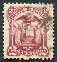 N°0009-1881-EQUATEUR-ARMOIRIES-2C-CARMIN