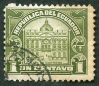 N°0224-1920-EQUATEUR-HOTEL DES POSTES DE QUITO-1C-OLIVE