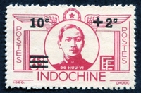 N°276-1943-INDOCHINE-DO HUU VI-10C+2C-ROUGE