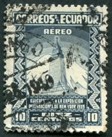 N°084-1939-EQUATEUR-EMPIRE STATE BUILDING-10C-GRIS/BLEU