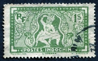 N°169-1931-INDOCHINE-APSARA-1PI-VERT JAUNE