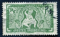 N°169-1931-INDOCHINE-APSARA-1PI-VERT JAUNE