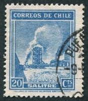 N°0194-1942-CHILI-EXTRACTION DU NITRATE-20C-BLEU CLAIR