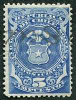 N°03-1880-CHILI-ARMOIRIES-5C-BLEU