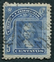 N°0058-1905-CHILI-CHRISTOPHE COLOMB-5C-BLEU