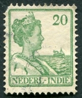 N°111-1913-INDE NEERL-WILHELMINE-20C-VERT