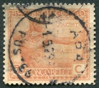 N°123-1925-CONGO BE-CHASSE-50C-BRUN ORANGE