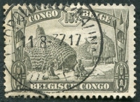 N°169-1931-CONGO BE-KRAAL DU KIVU-15C-GRIS