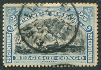 N°057-1910-CONGO BE-CHUTES D'INKISTI-25C-BLEU