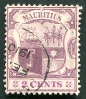 N°0124-1905-MAURICE-ARMOIRIES-2C-VIOLET/BRUN ET LILAS