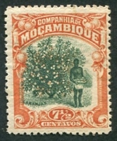 N°126-1918-MOZAMBIQUE CIE-ORANGER-7C1/2-ORANGE ET VERT