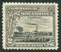 N°153-1925-MOZAMBIQUE CIE-RAFFINERIE SUCRE-2C-GRIS ET NOIR