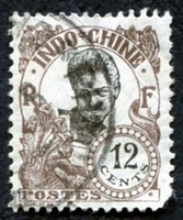 N°111-1922-INDOCHINE-CAMBODGIENNE-12C-BRUN