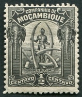 N°115-1918-MOZAMBIQUE CIE-IVOIRE-1/2C-NOIR