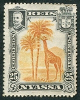 N°032-1901-NYASSA-FAUNE-GIRAFE-25R-ORANGE