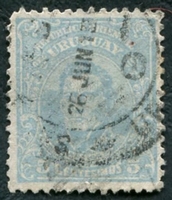 N°0204A-1912-URUGUAY-GENERAL JOSE ARTIGAS-5C-GRIS BLEUTE
