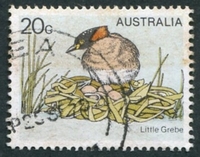 N°0637-1978-AUSTRALIE-OISEAU-PETIT GREBE-20C