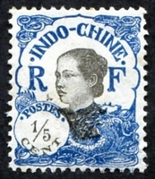 N°097-1922-INDOCHINE-ANNAMITE-1/5C-BLEU