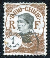 N°100-1922-INDOCHINE-ANNAMITE-1C-BRUN 