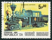 N°0328-1984-G BISSAU-LOCOMOTIVE ANCIENNE-5P