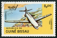 N°0266-1984-G BISSAU-AVION-CARAVELLE-8P