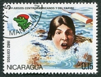 N°1196-1982-NICARAGUA-SPORT-NATATION-15C