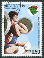 N°1198-1982-NICARAGUA-SPORT-HALTEROPHILIE-50C