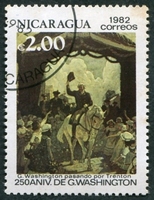 N°1202-1982-NICARAGUA-WASHINGTON PASSANT PAR TRENTON-2C