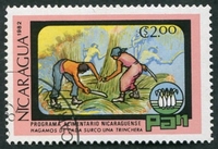 N°1206-1982-NICARAGUA-RECOLTE CANNE A SUCRE-2C
