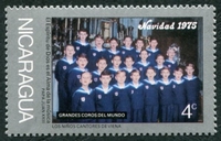 N°1029-1975-NICARAGUA-CHORALE NOEL DE VIENNE-4C