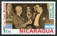 N°0953-1974-NICARAGUA-COUPE MONDE FOOT-1C