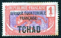 N°19-1924-TCHAD-1C-ROUGE ET VIOLET