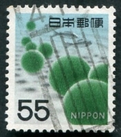 N°0840D-1966-JAPON-PLANTES D'EAU DU LAC AKAN-55Y
