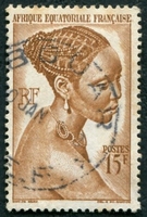 N°224-1947-AFRIQUE EQUAT FR-JEUNE FILLE BACONGO-15F