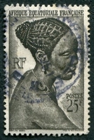 N°226-1947-AFRIQUE EQUAT FR-JEUNE FILLE BACONGO-25F