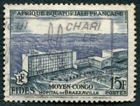 N°234-1956-AFRIQUE EQUAT FR-HOPITAL BRAZZAVILLE-15F