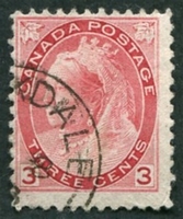 N°0066-1898-CANADA-VICTORIA-3C-CARMIN