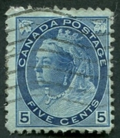 N°0067-1898-CANADA-VICTORIA-5C-BLEU S/AZURE