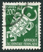 N°012-1958-AFRIQUE OCCID FR-MASQUE-200F-VERT FONCE