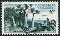N°75-1954-MADAGASCAR-FORET DE PACHYPODES-50F