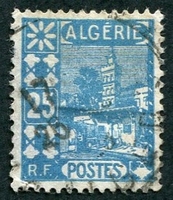 N°078-1927-ALGERIE FR-MOSQUEE ABDERAHMANE-25C-BLEU