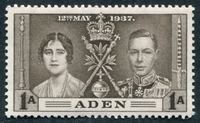 N°013-1937-ADEN-COURONNEMENT GEORGE VI-1A-BRUN