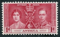 N°0078-1937-ANTIGUA-COURONNEMENT GEORGE VI-1P-ROUGE