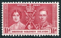 N°0056-1937-SALOMON-COURONNEMENT GEORGE VI-1P1/2-ROUGE