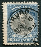 N°0082-1909-BOLIVIE-MONTEAGUDO-10C-BLEU