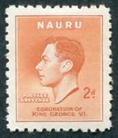 N°0034-1937-NAURU-COURONNEMENT GEORGE VI-2P-ORANGE