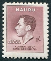N°0036-1937-NAURU-COURONNEMENT GEORGE VI-1S-LILAS