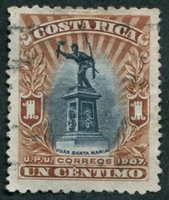 N°0055-1907-COSTAR-STATUE DE SANTAMARIA-1C-BRUN ARDOISE